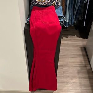 Maroon/Red Flare Jeans